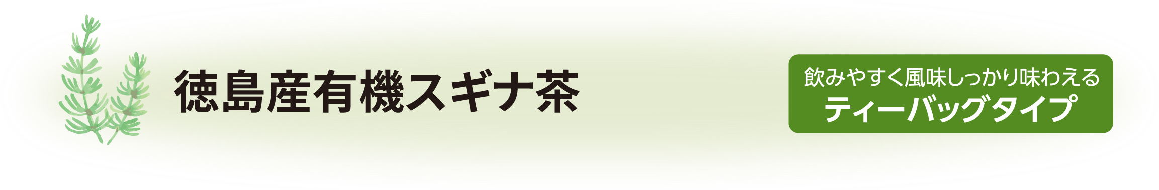 徳島産有機スギナ茶 飲みやすく風味しっかり味わえるティーバックタイプ