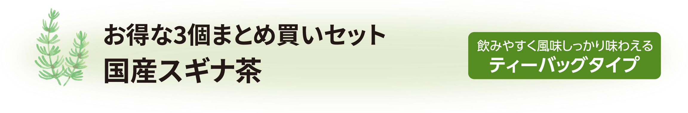 お得な3個まとめ買いセット 国産スギナ茶 飲みやすく風味しっかり味わえるティーバックタイプ